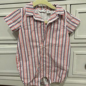 Red white and blue baby boy suit